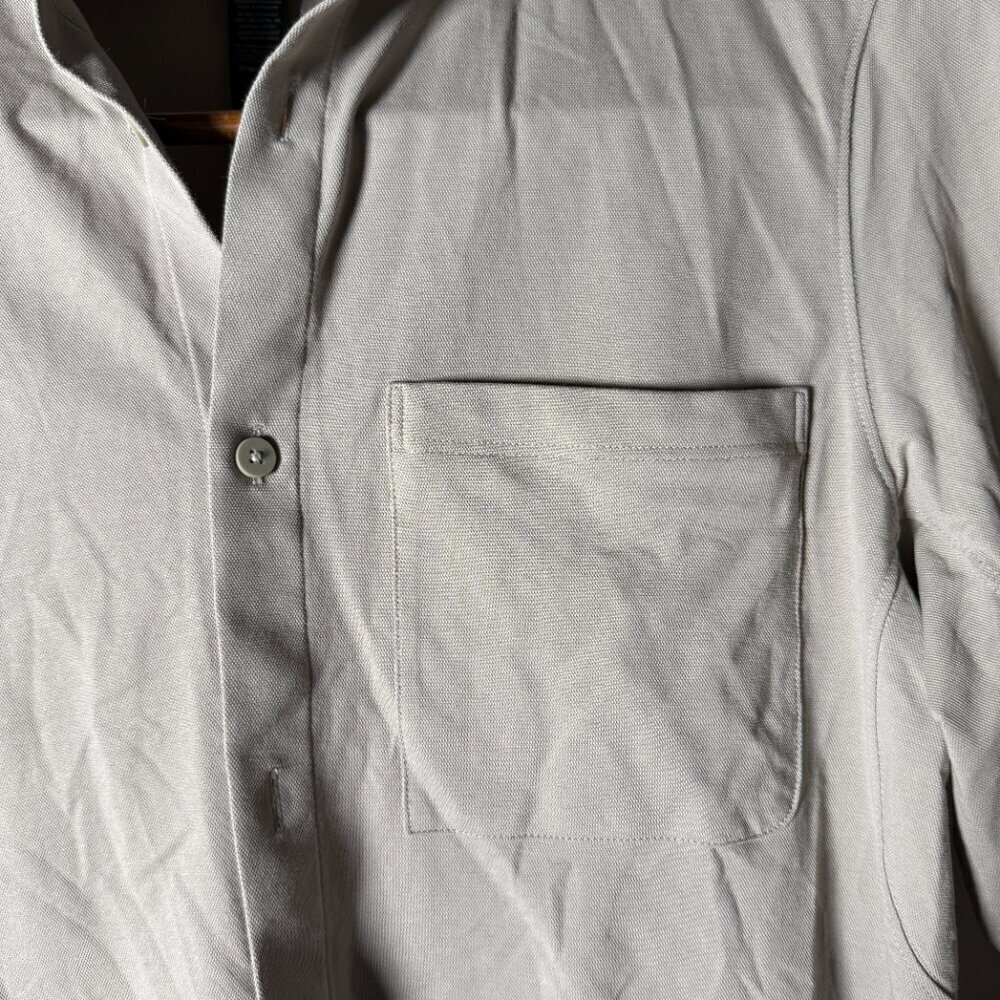 Lululemon Shirt Medium Tan Button Down Long Sleeve Collared -One.Thing.At.A.Time - Picture 5 of 7